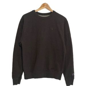 CLASSIC Fleece Crew, C Logo Long Sleeve Unisex Sweater Champion | Dark Grey